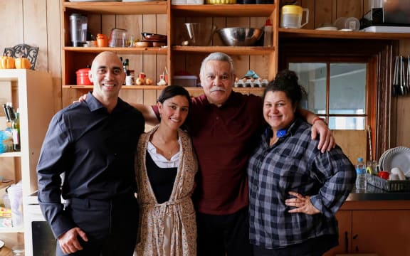 Lea Tupu'anga Mother Tongue, directed by Vea Mafile'o (far right) is a short film that delves into cultural identity and language trauma told through the film's main character portrayed by Luciane Buchanan (standing second from left).