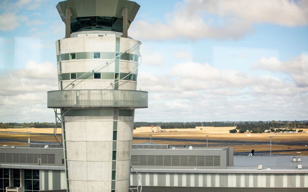 Air traffic control tower at Christchurch airport