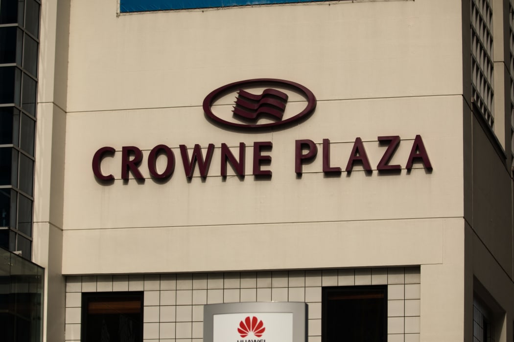 Crowne Plaza Hotel in Central Auckland is a designated isolation facility for people who have entered the country post COVID 19.