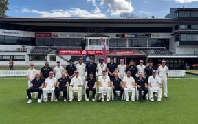 The Parliamentary cricket team at Seddon Park, Hamilton, 11 April 2025.