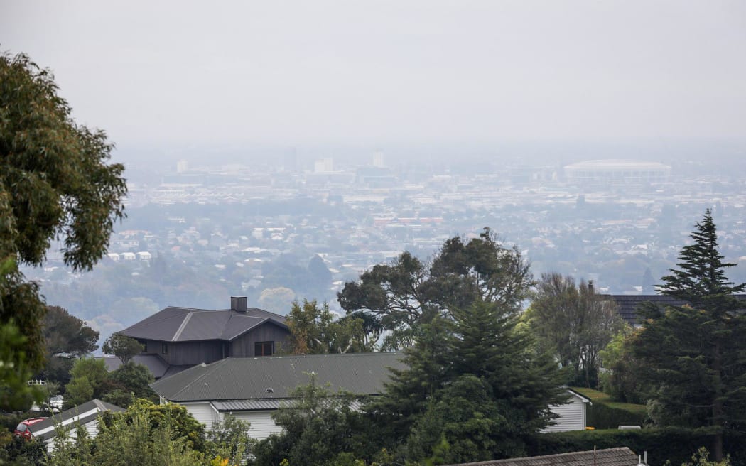 Smokey haze drifting over parts of Christchurch.