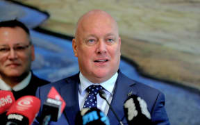Christopher Luxon at new institute announcement