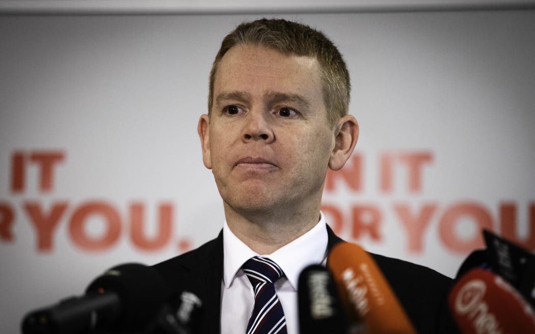 Labour Party president Jill Day and Prime Minister Chris Hipkins announce the Labour list for election 2023