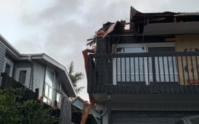 Damage to houses in St Heliers after a storm ripped through the Auckland suburb on Sunday night.