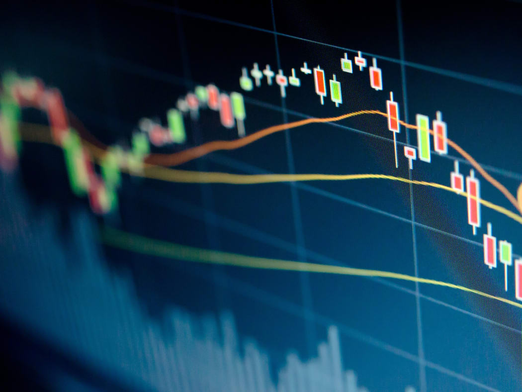 Stock market chart.