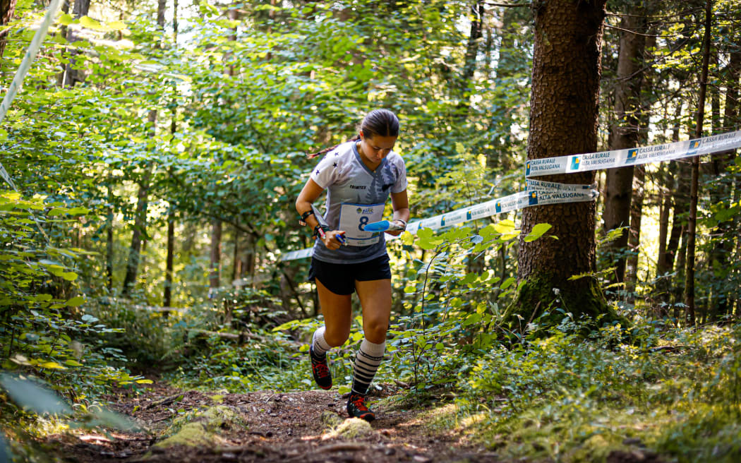 Tide Fa'avae competes in the Junior World Orienteering Championships.