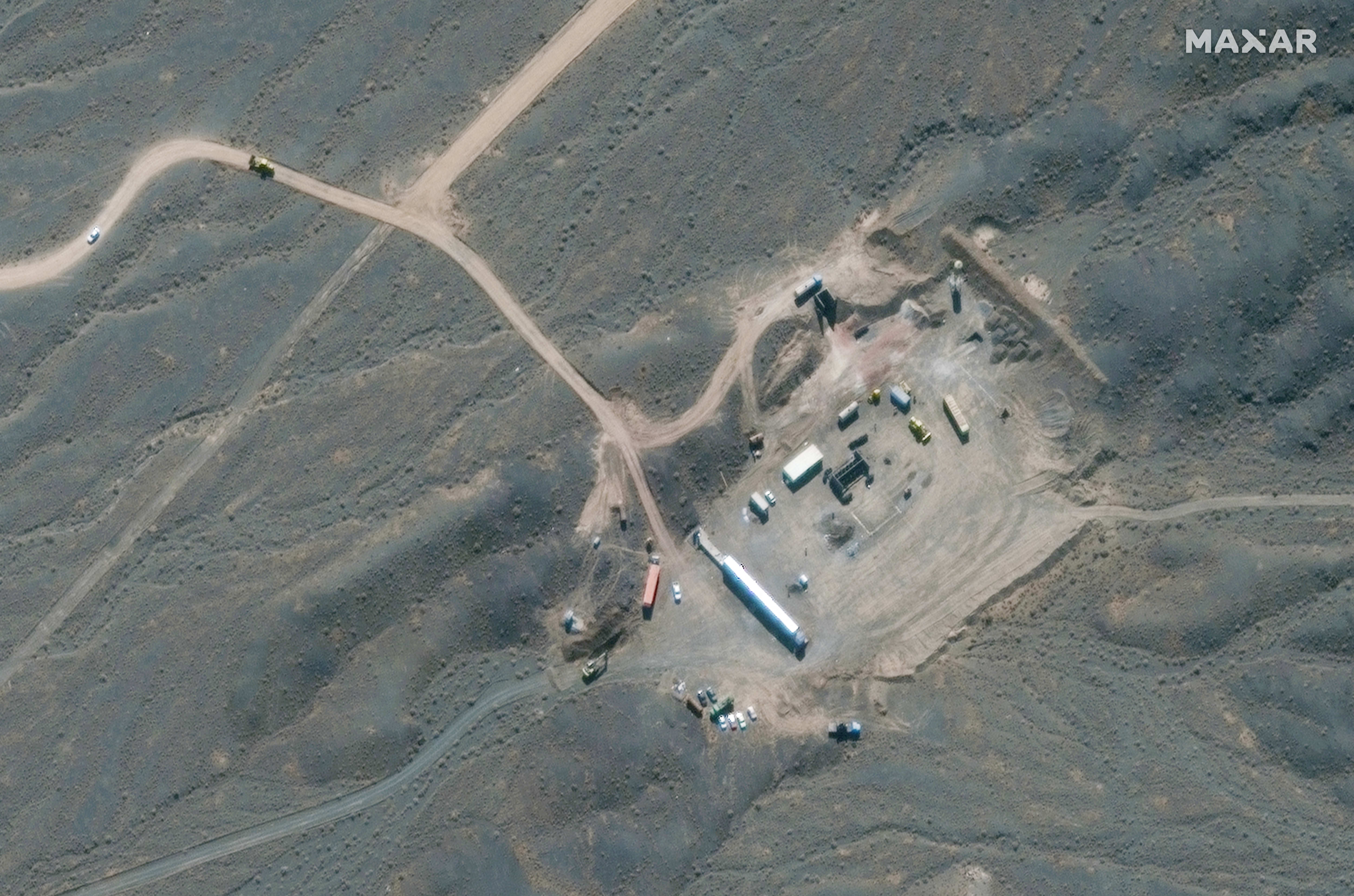 Satellite image provided by Maxar Technologies on 28 January 28, 2020, showing an overview of Iran's Natanz nuclear facility, south of the capital Tehran.