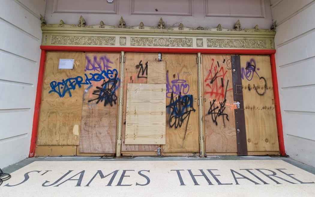 The St. James Theatre has been repeatedly vandalised.