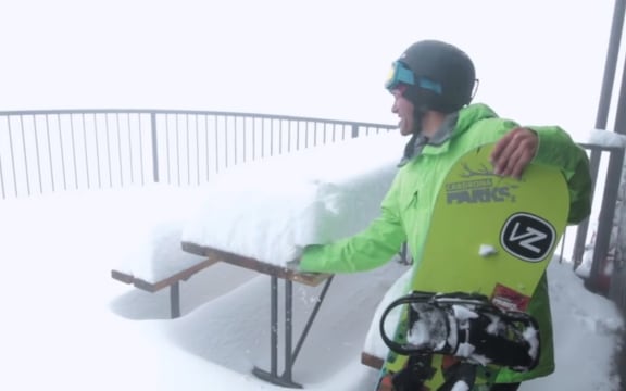 Around 30cm of snow fell at Cardrona Ski Field.