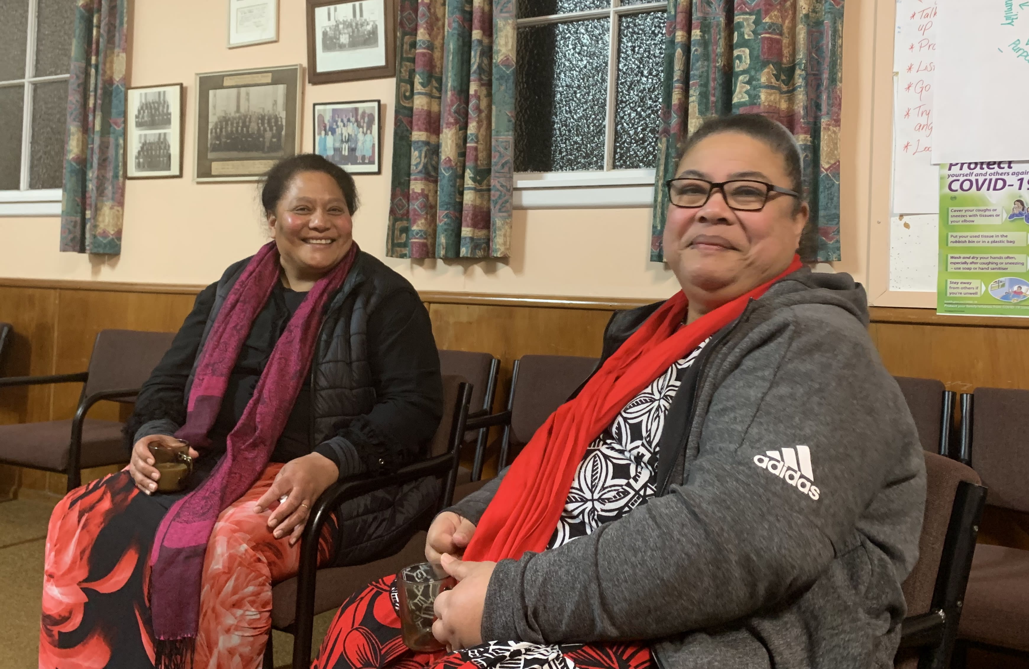Oamaru Tongan community members Tuavale Misiloi and Atela Asi (L-R).