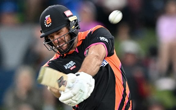 Brett Hampton of Northern Districts during the Super Smash Grand Final, Canterbury Kings Vs Northern Brave, at Hagley Oval, Christchurch.