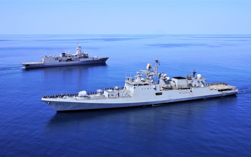 The Indian Navy, New Zealand Navy and Australian Defence staff took part in Operation Anzac Tiger, to combat illegal drug smuggling in the middle East. April 2025.
