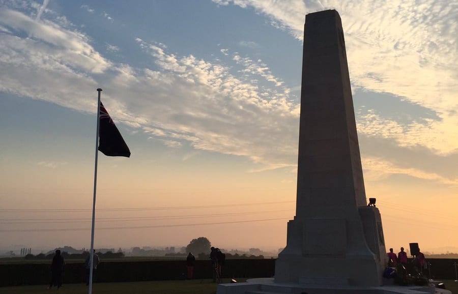 The New Zealand Memorial near Longueval, where commemorations of the 100th anniversary of the Battle of the Somme are taking place.