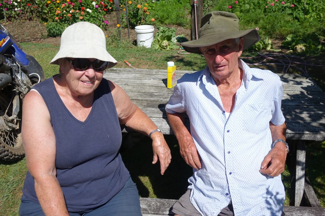 Taranaki farmer Fred Marshall (left) with his wife Wendy.