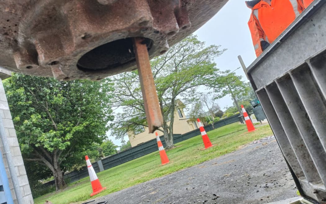 Somehow, a large piece of timber ended up in Tasman's wastewater network. Other construction material, like concrete and wire, has also been flushed.
