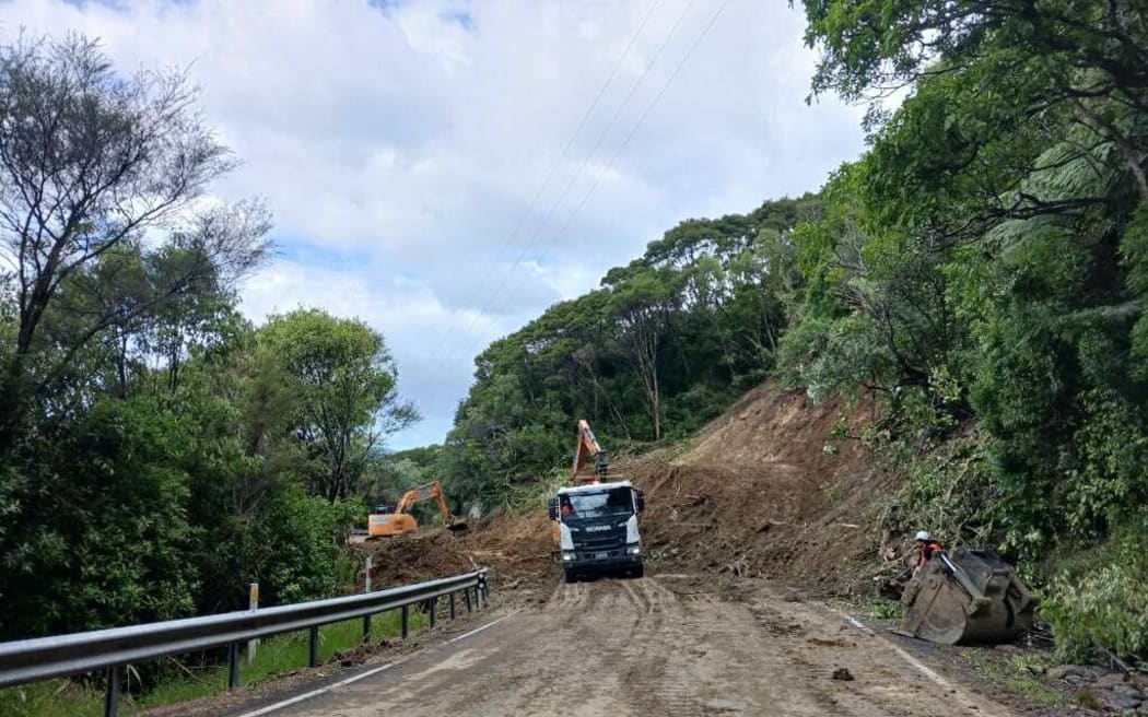Slip clearing on the East Coast's SH35, between Tikitiki and Te Araroa, 25 January 2026.