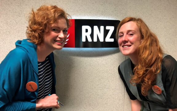 Susie Ferguson with Ashley Mackenzie-White, who organised Wellington's 'Ginger Gathering'.
