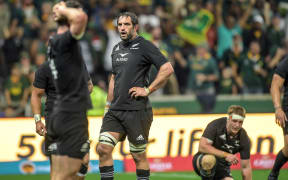 Dejected All Black Sam Whitelock  after losing to South Africa in Mbombela, 2022.