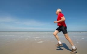 old man running