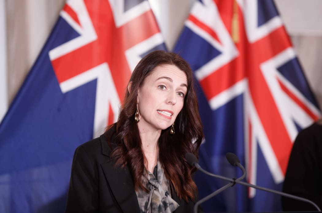 22102021 PHOTO: ROBERT KITCHIN/STUFF
L-R:  
Prime Minister Jacinda Ardern, Grant Robertson, Chris Hipkins, and Peeni Henare introduce a new âtraffic lightâ system when dealing with Covid-19 onwards.  The announcement was made in the Banquet Hall in Parliament.