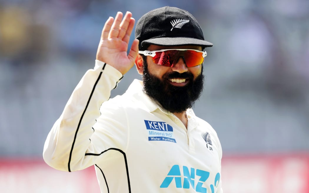 Ajaz Patel of New Zealand