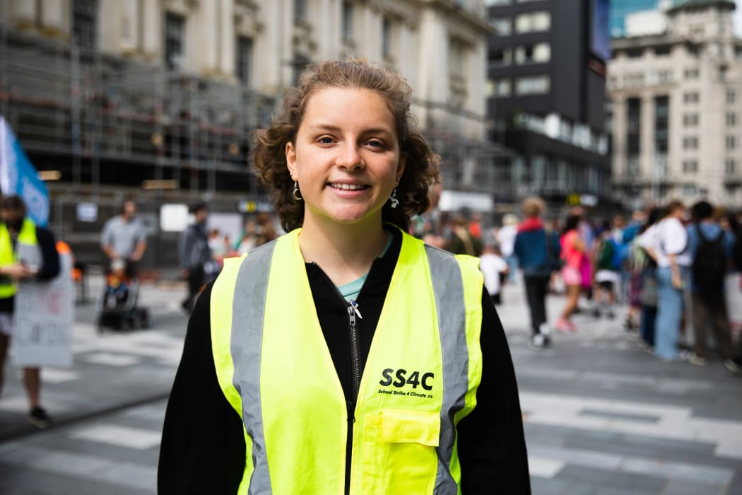 Climate strike organiser in Auckland, Christina Sieberhagen, age 15.