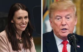 Jacinda Ardern and Donald Trump