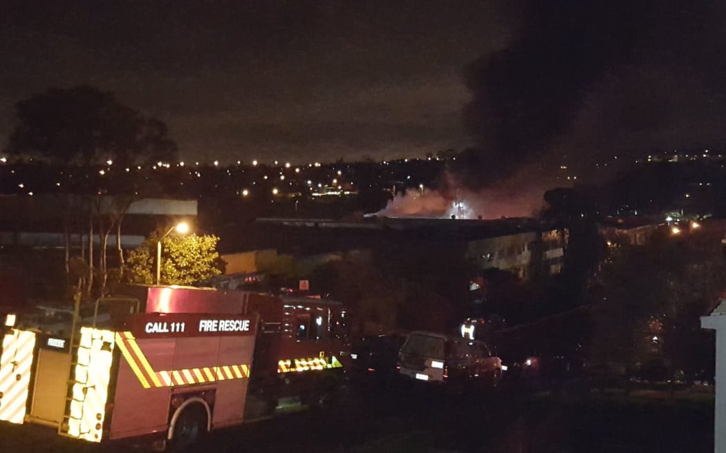 24 fire trucks and 100 fire fighters are at the scene of a fire at a Henderson plastics factory.