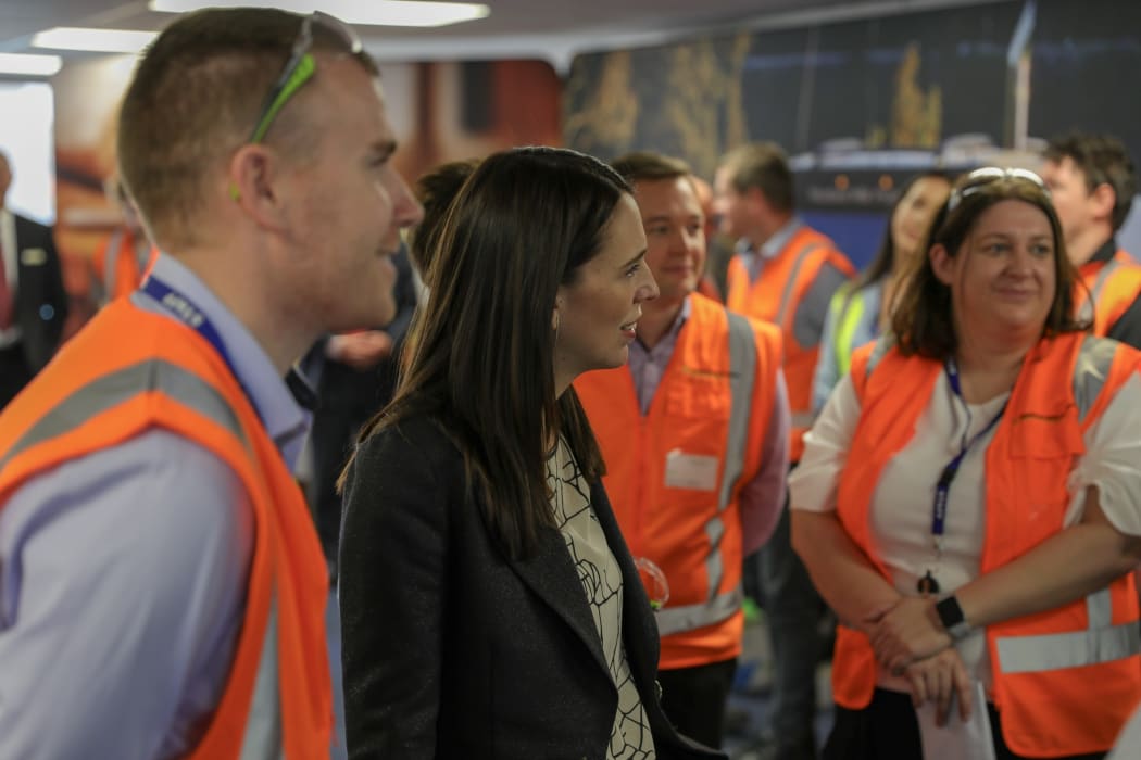 Jacinda Ardern at Westland Milk.