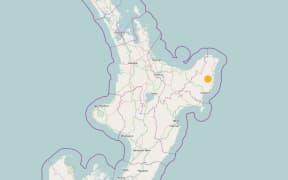 A GeoNet map showing the quake's location