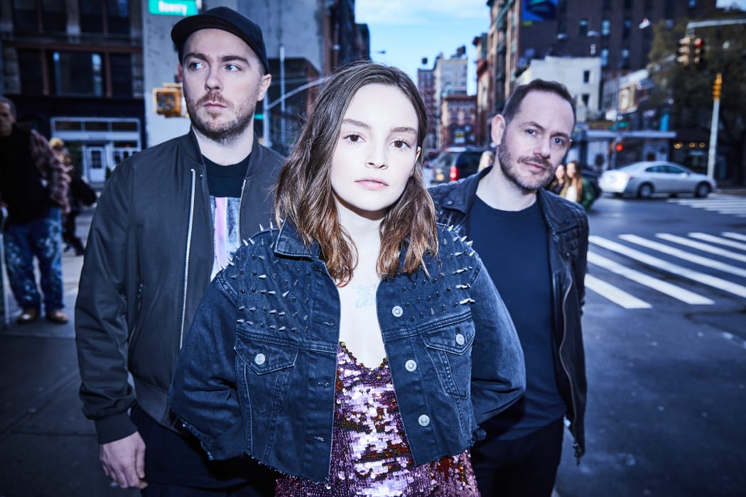 Chvrches' Martin Doherty, Lauren Mayberry, and Iain Cook.