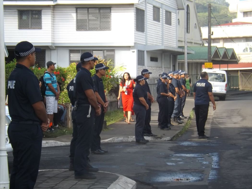 Police at the Pacific Leaders Forum