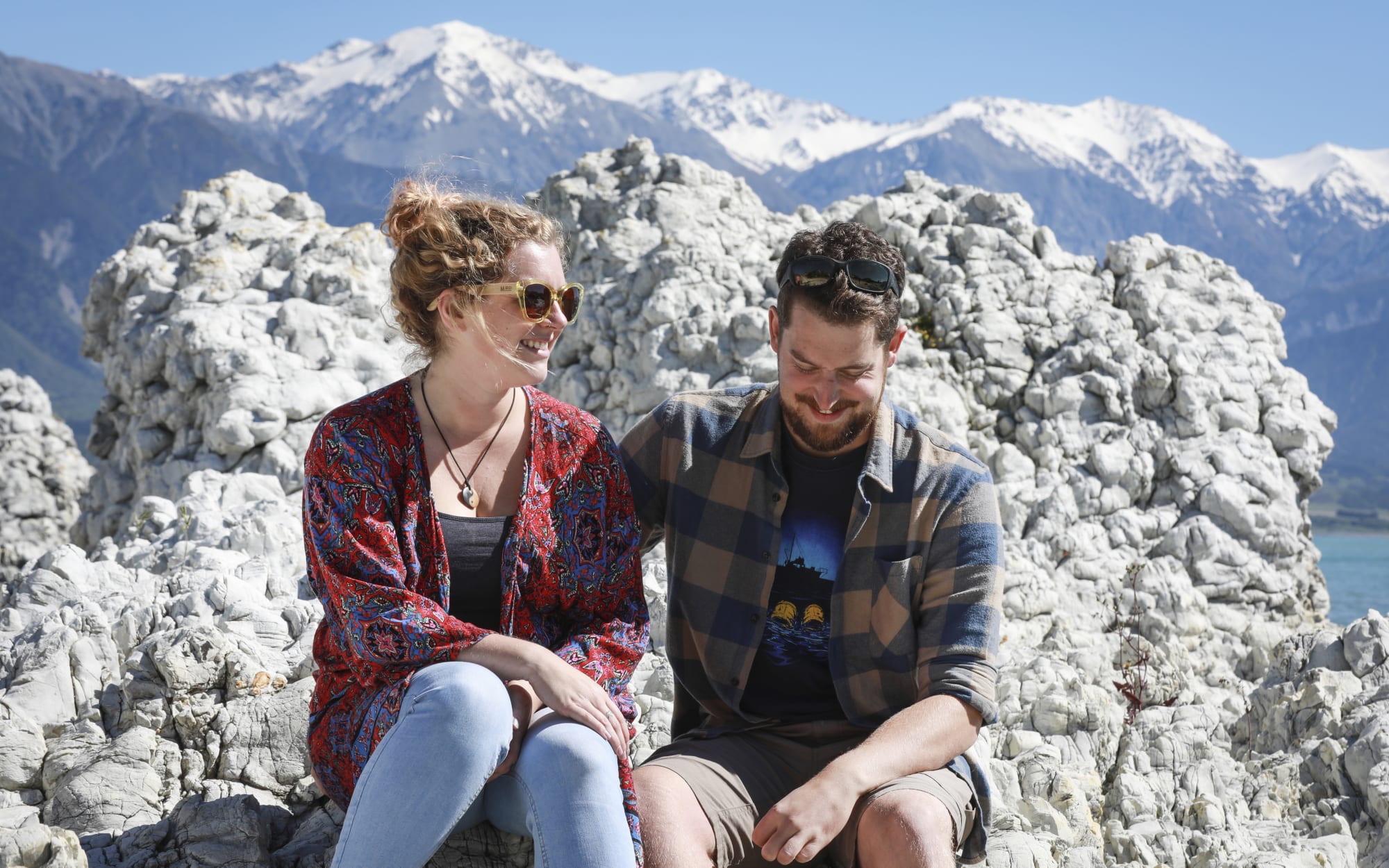 Jenny Worth and Nick Schofield, both from the UK were working for Encounter Kaikoura at the time of the earthquake. At the end of their visas they returned to the UK, arranged new visas and returned to Kaikoura.