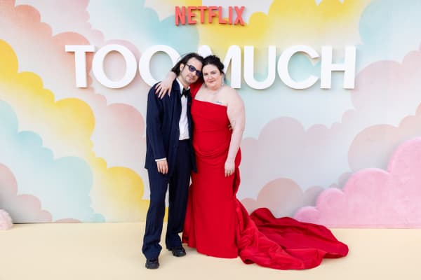 Luis Felber and Lena Dunham attend the Netflix Special Screening of 'Too Much' at The Barbican Centre on June 23rd, 2025 in London, United Kingdom.