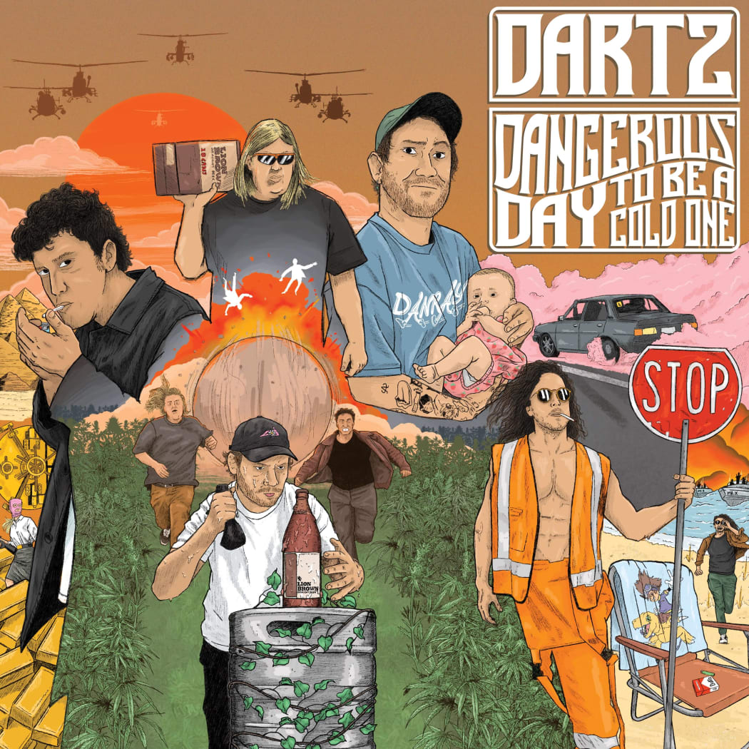 Wellington rock band DARTZ wanted to capture the sound of Kiwi summer in their 2024 album Dangerous Day to Be A Cold One.