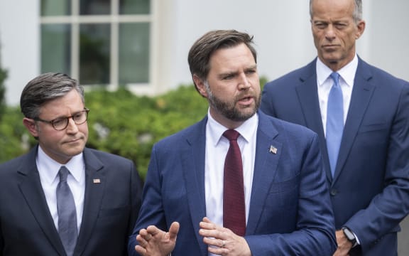US Vice President JD Vance, speaking outside the White House, blamed congressional Democrats for placing conditions on support for a short-term budget bill.