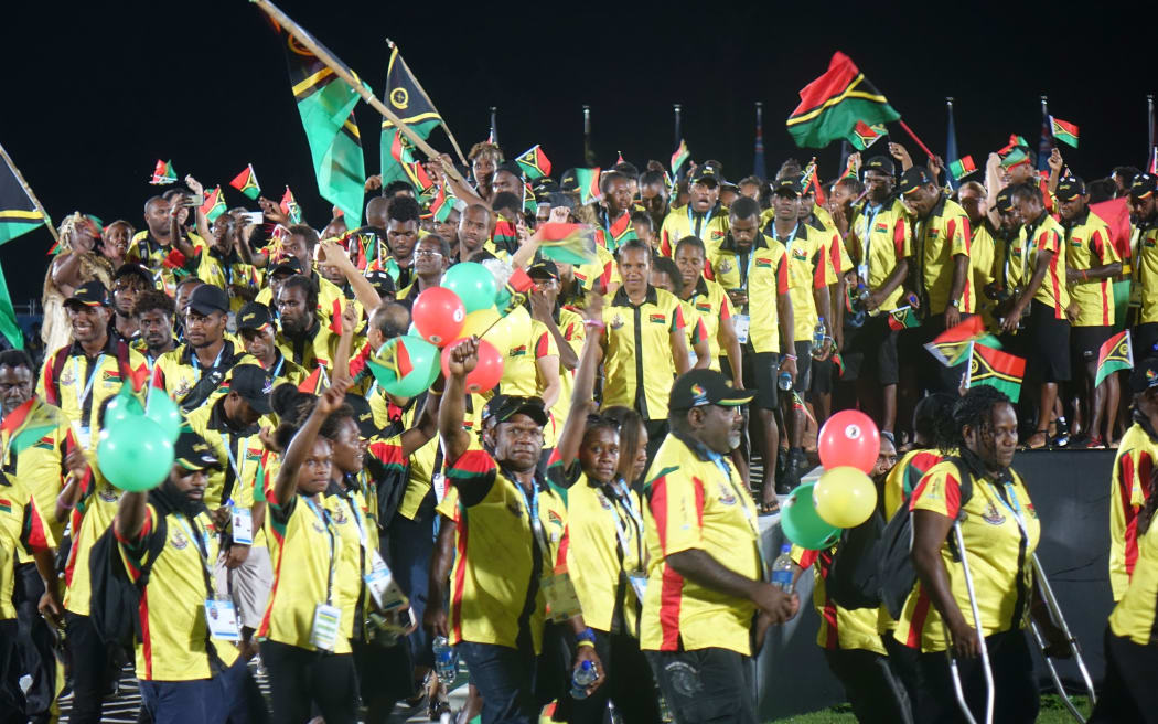 Vanuatu's team was greeted with rapturous applause