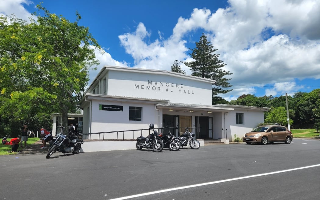 Mangere Memorial Hall, where a service was held for Mongrel Mob member Daniel Eliu.