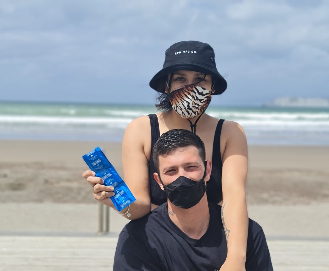 Gisborne people are the faces of a campaign to "mask top and bottom" against sexually transmitted infections and Covid-19.