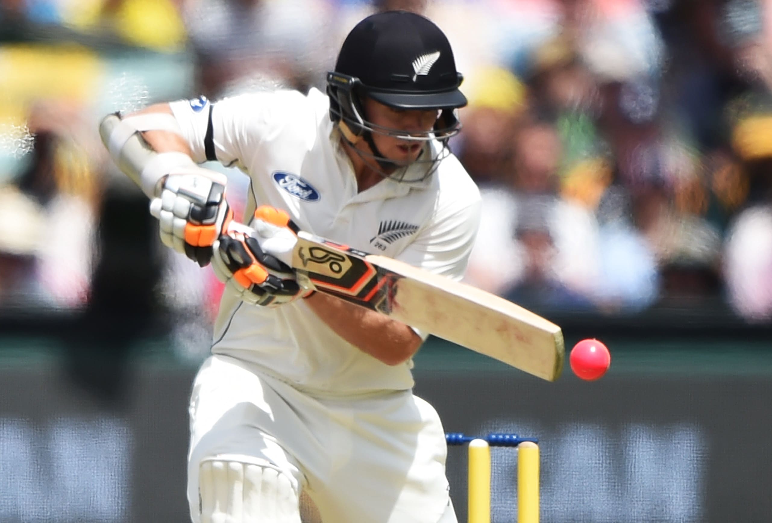 New Zealand's Tom Latham batting during the third cricket test match between New Zealand Black Caps and Australia, on 27 November 2015.
