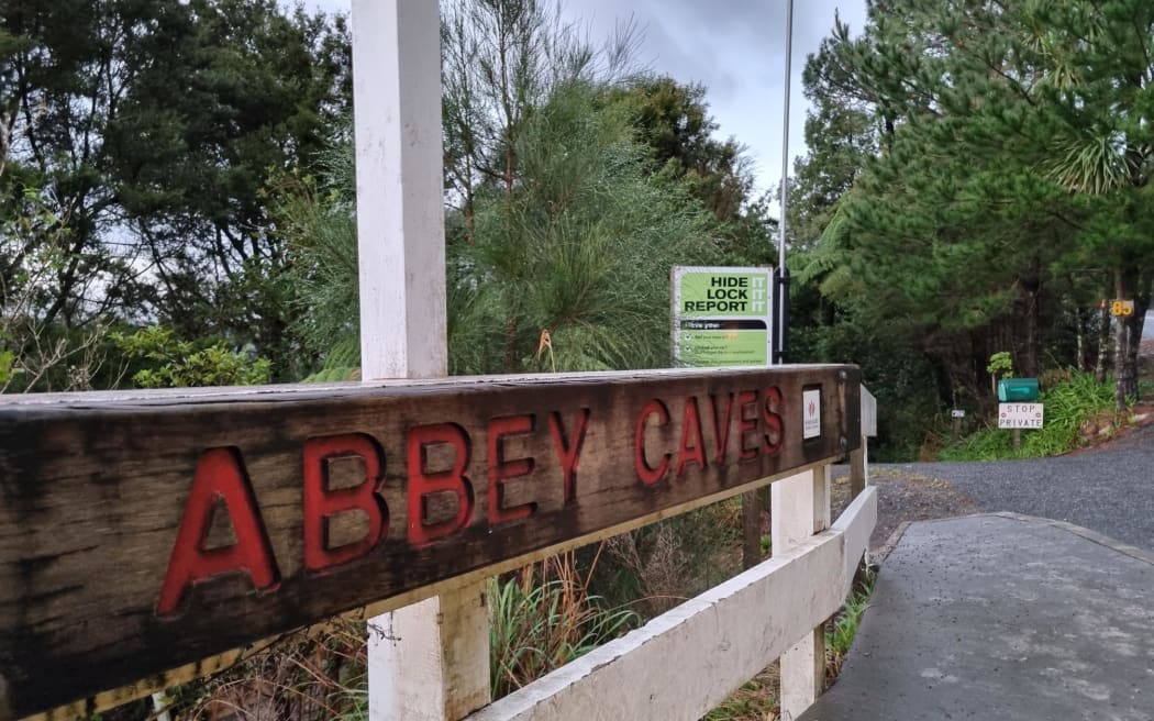 The entrance to Abbey Caves, Whāngarei, where searchers looking for a missing student recovered a body, after a school trip to the cave network.