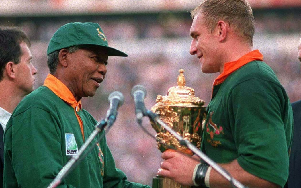 The image of President Nelson Mandela presenting Springboks captain Francois Pienaar with the World Cup in 1995 is one of the most enduring in the sport.