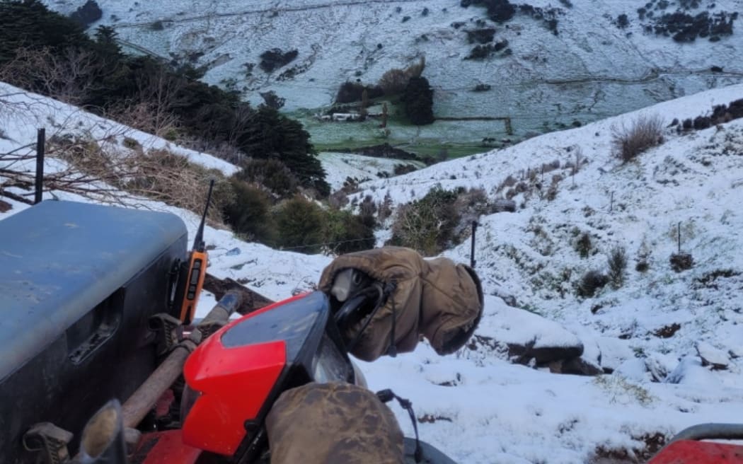 Snow was down to sea level in Goughs Bay, Banks Peninsula.