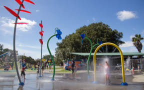 Children playing at Potters Park in Auckland.