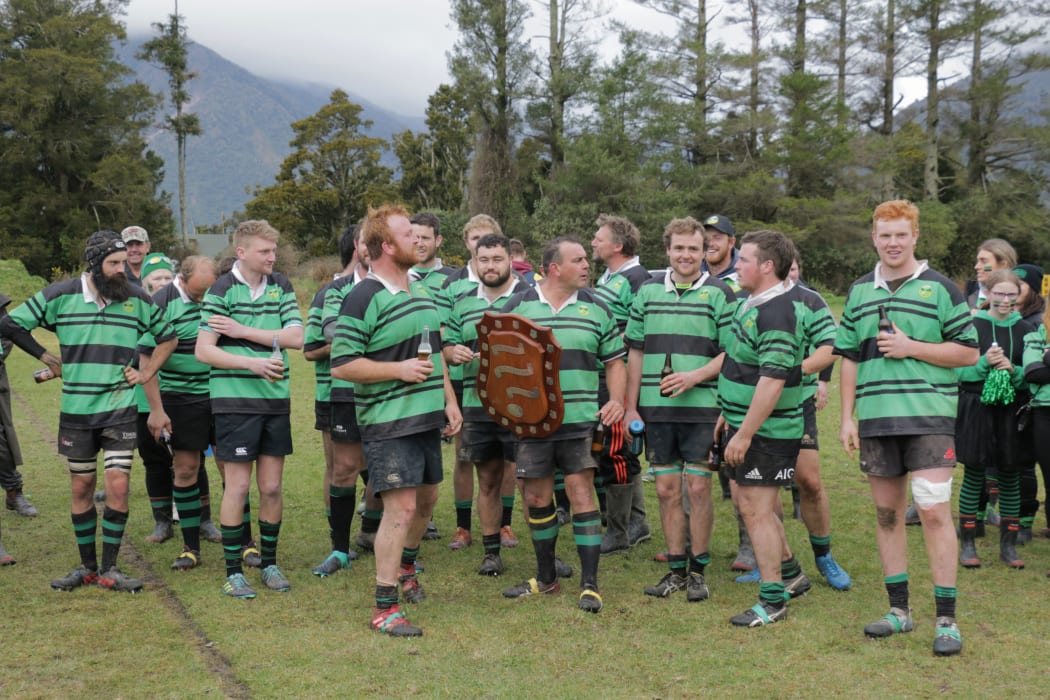 The shield will sit in the Whataroa rugby clubrooms over summer.