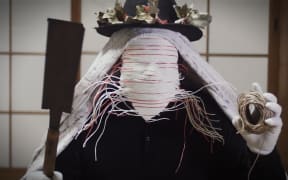 Image from Robert George's short-film I Am the Moment, about the work of performance artist Kalisolaite 'Uhila.