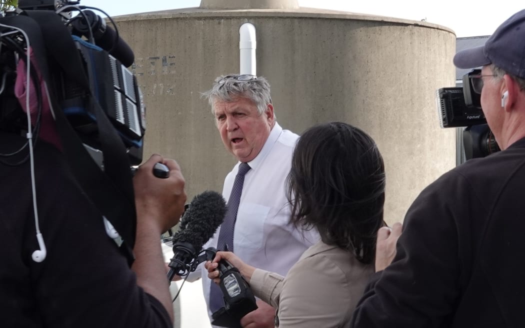 Mayor Craig Jepson leaves the meeting, saying members of the public had become too unruly. 