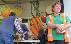 Food distribution at Nourished for Nil's headquarters in Hastings