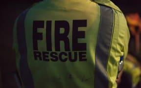 A member of the Fire Rescue crew on scene.
