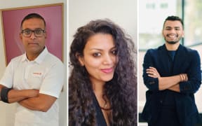 (From left) Roy Chowdhury, Shweta Pandkar and Jai Goradia